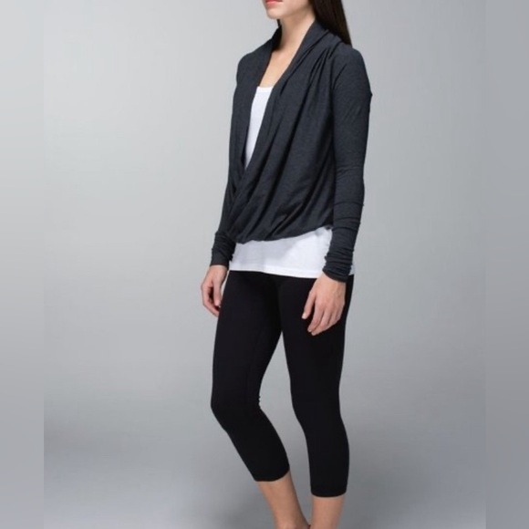 Lululemon Iconic Wrap. Heathered Black/dark charcoal grey. - Picture 2 of 13